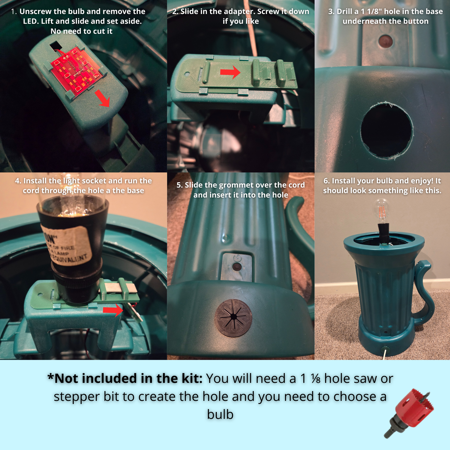 Home Accents Holiday Jumbo bulb - Adapter for E26 socket and bulb