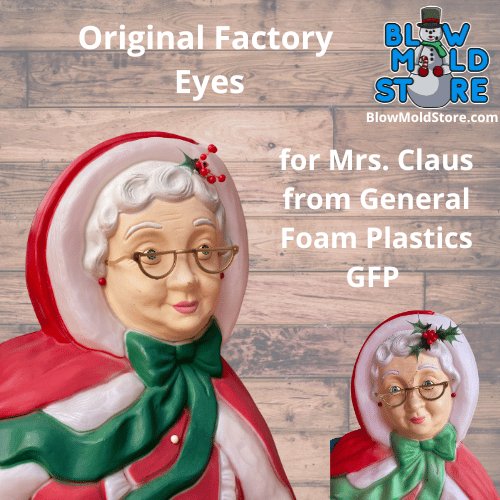Factory Eyes Mrs Claus & Santa Blow Mold Santa's Best General Foam (Copy) - Blow Mold Store