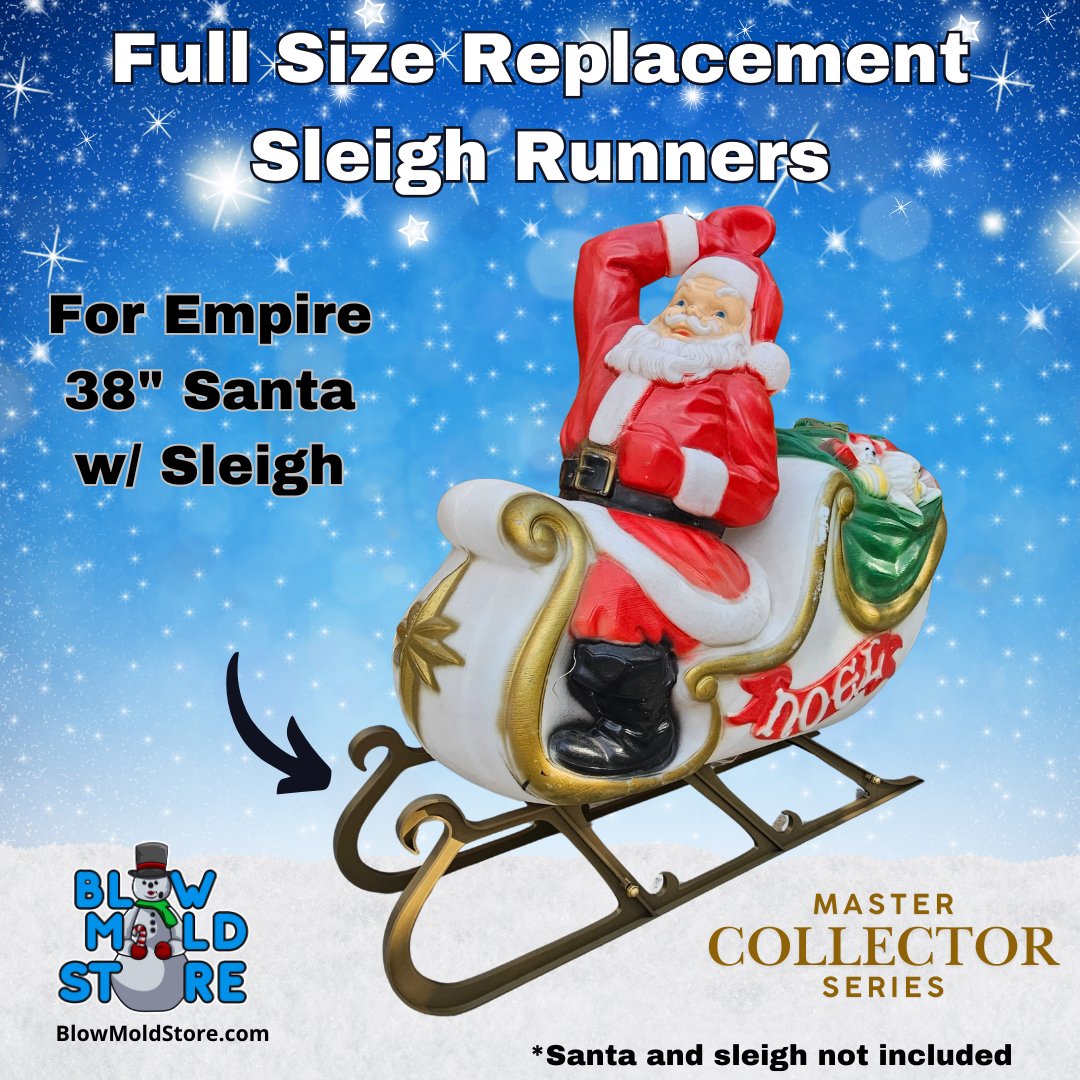 Replacement Empire Santa Sleigh Runners for Noel 38" Santa w/ Sleigh - Blow Mold Store