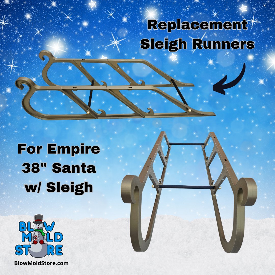 Replacement Empire Santa Sleigh Runners for Noel 38" Santa w/ Sleigh - Blow Mold Store