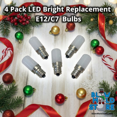4 pack 1.5w Upgraded LED C7 Bulbs for Blow Mold Displays - Blow Mold Store