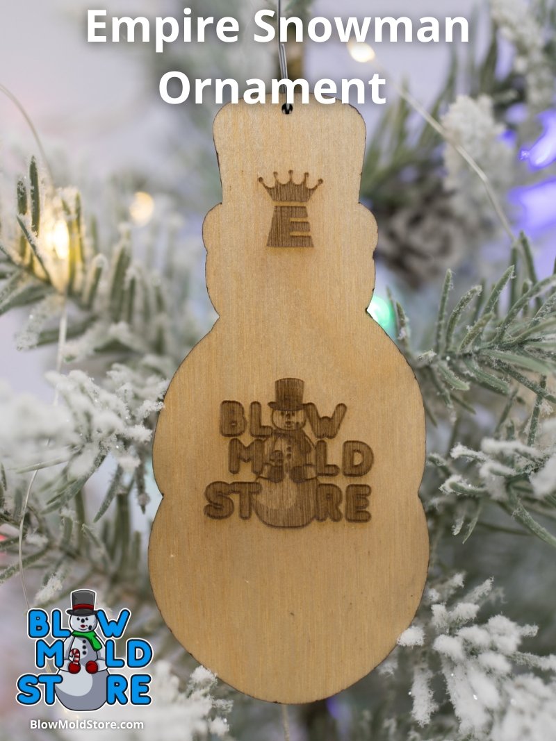 Empire Blow Mold Snowman w/ Pipe Ornament - Blow Mold Store