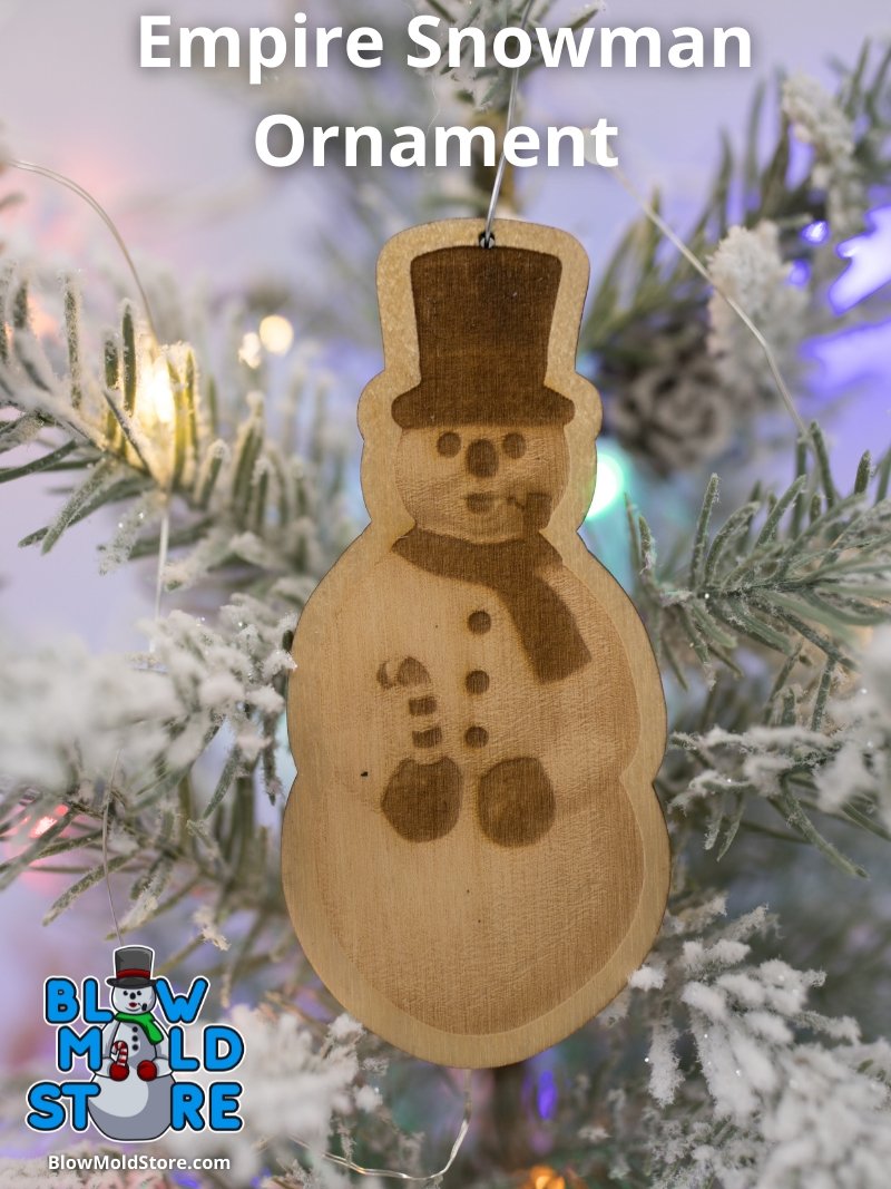 Empire Blow Mold Snowman w/ Pipe Ornament - Blow Mold Store
