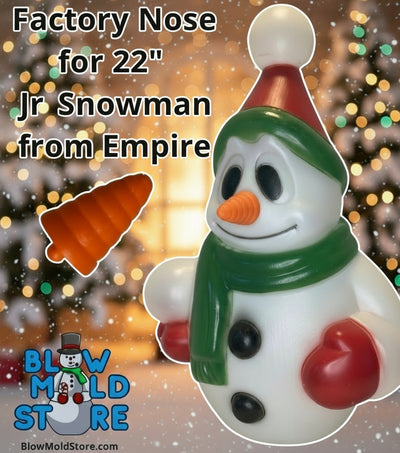 Factory Carrot Nose for Blow Mold Empire General Foam 22" Jr. Snowman - Blow Mold Store