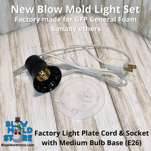 Factory Made Blow Mold Light Socket Cord & Back Plate Combo for General Foam GFP - Blow Mold Store