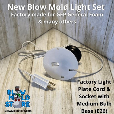 Factory Made Blow Mold Light Socket Cord & Back Plate Combo for General Foam GFP - Blow Mold Store