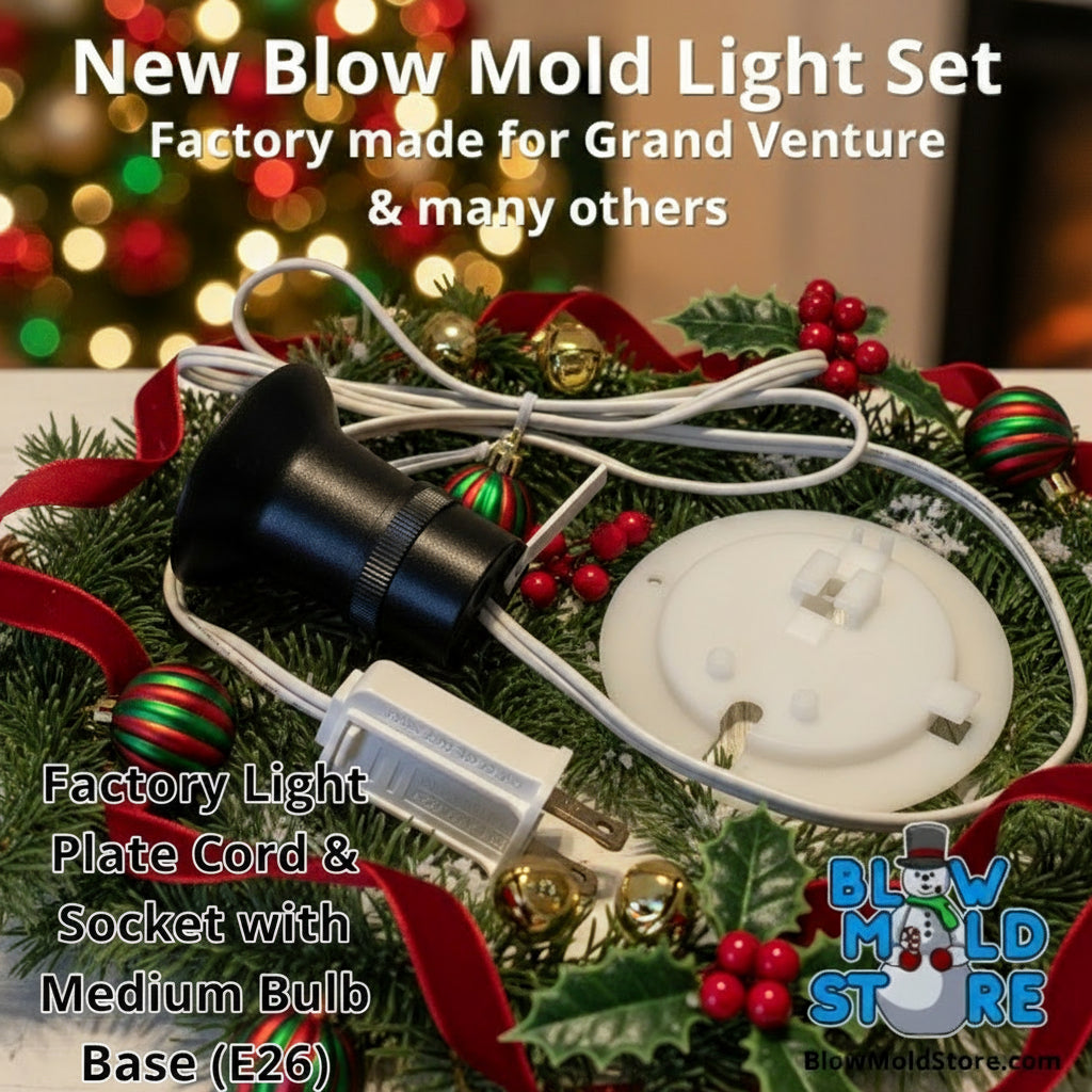 Factory Made Blow Mold Light Socket Cord & Light Plate Combo for Grand Venture - Blow Mold Store