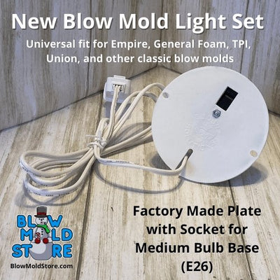 Factory Made Universal Blow Mold Light Socket Cord & Back Plate Combo - Blow Mold Store