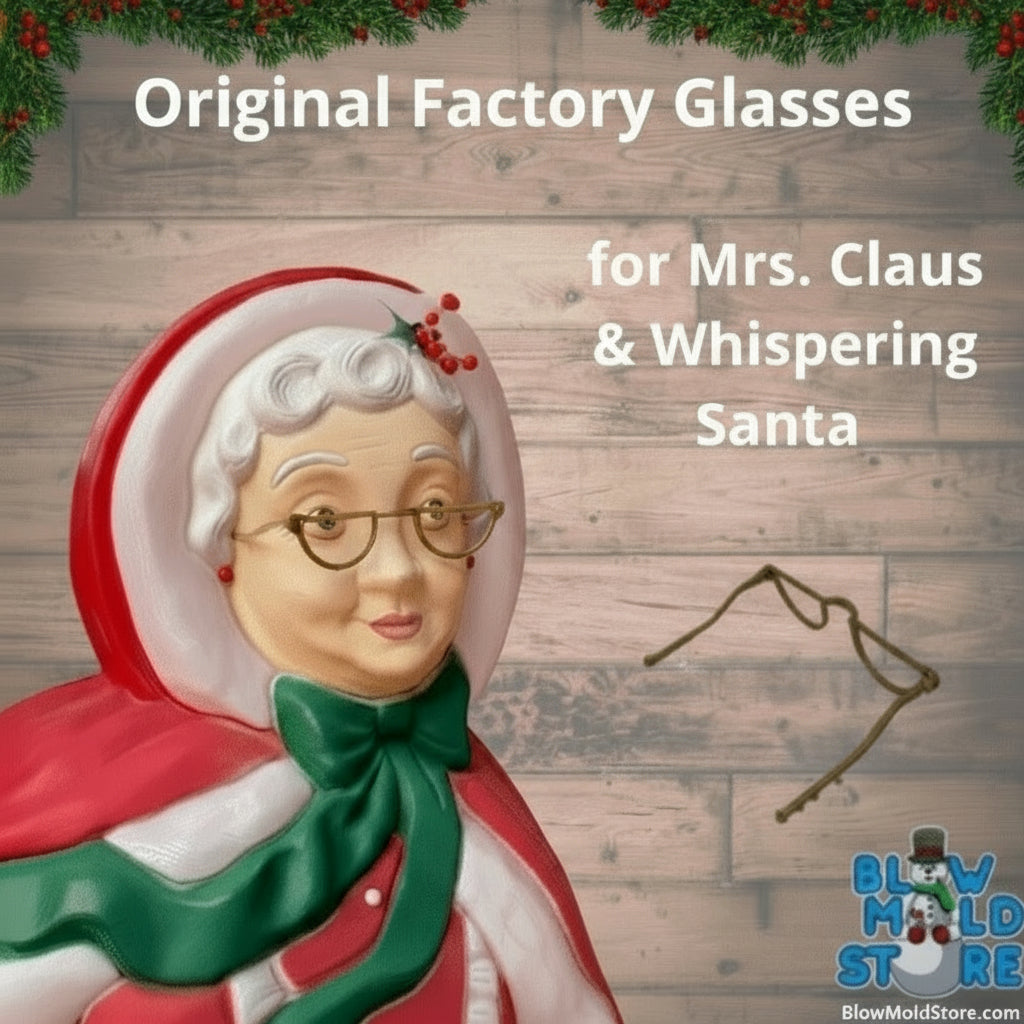 Factory Mrs Claus & Santa Blow Mold Glasses Santa's Best & General Foam - Blow Mold Store
