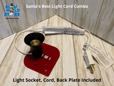 Light Socket, Cord, & Light Plate Combo for Santa's Best Blow Molds - Blow Mold Store