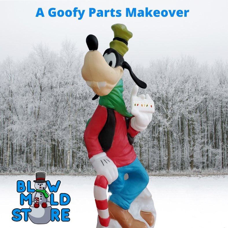 New Parts Makeover for Santa's Best 35" Goofy Disney Character Blow Mold - Blow Mold Store