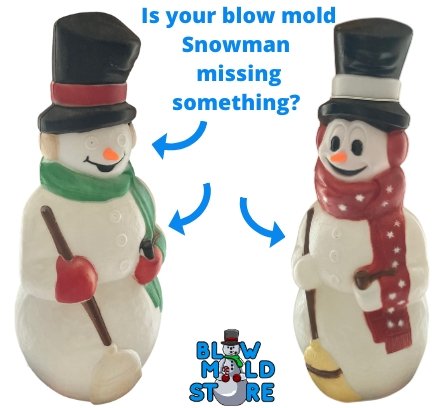 Replacement Blow Mold Snowman Eyes/Buttons for Snowman Blowmold - Blow Mold Store
