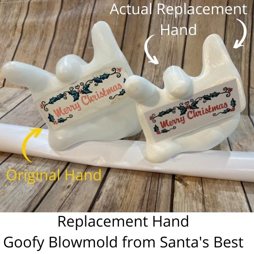 Replacement Hand & Sticker for Santa's Best 35" Goofy Disney Character Blow Mold - Blow Mold Store