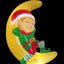 Christmas Holiday Decoration Lighted Elf On The Moon blow mold European Style