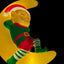 Christmas Holiday Decoration Lighted Elf On The Moon blow mold European Style