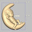Christmas Holiday Decoration Lighted Elf On The Moon blow mold European Style