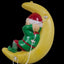 Christmas Holiday Decoration Lighted Elf On The Moon blow mold European Style