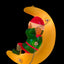 Christmas Holiday Decoration Lighted Elf On The Moon blow mold European Style