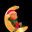 Christmas Holiday Decoration Lighted Elf On The Moon blow mold European Style