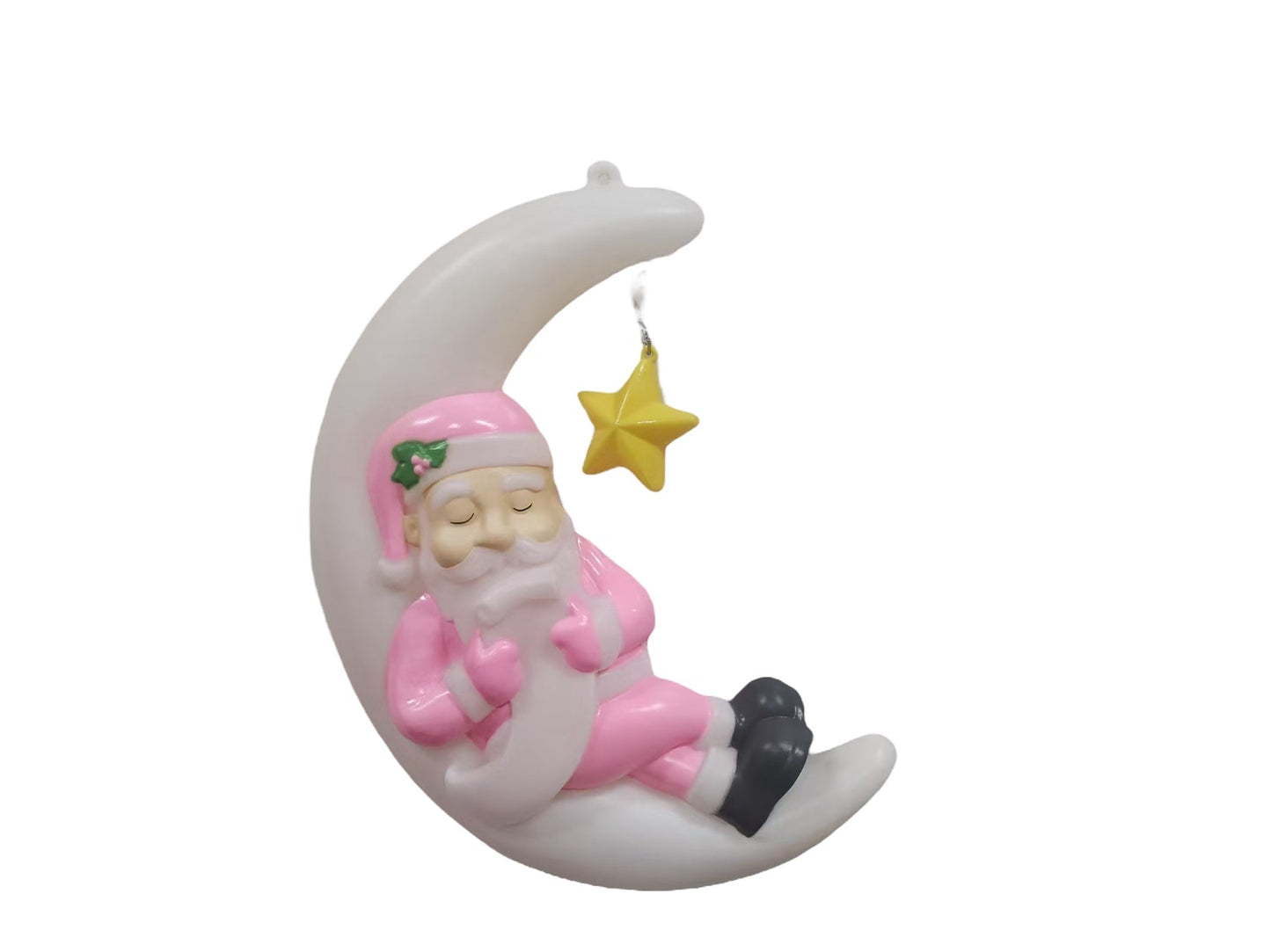 Sleeping Santa On The Moon With List Christmas Home Holiday Decor Blow Mold 22.5”