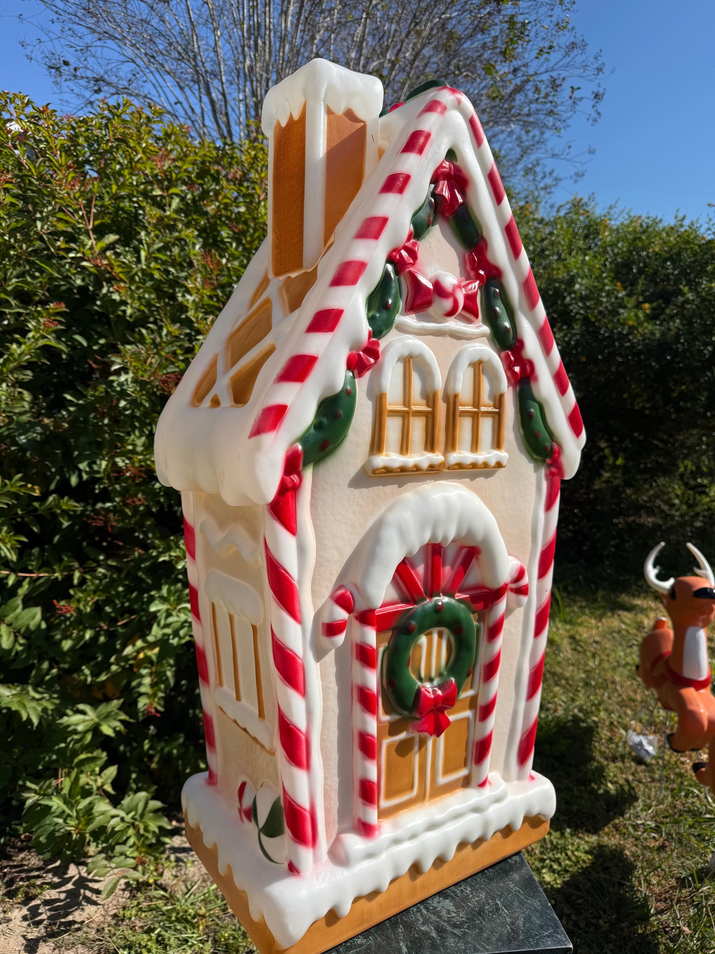 Christmas Blow Mold 36” Lighted Gingerbread House Home Holiday Decoration NEW