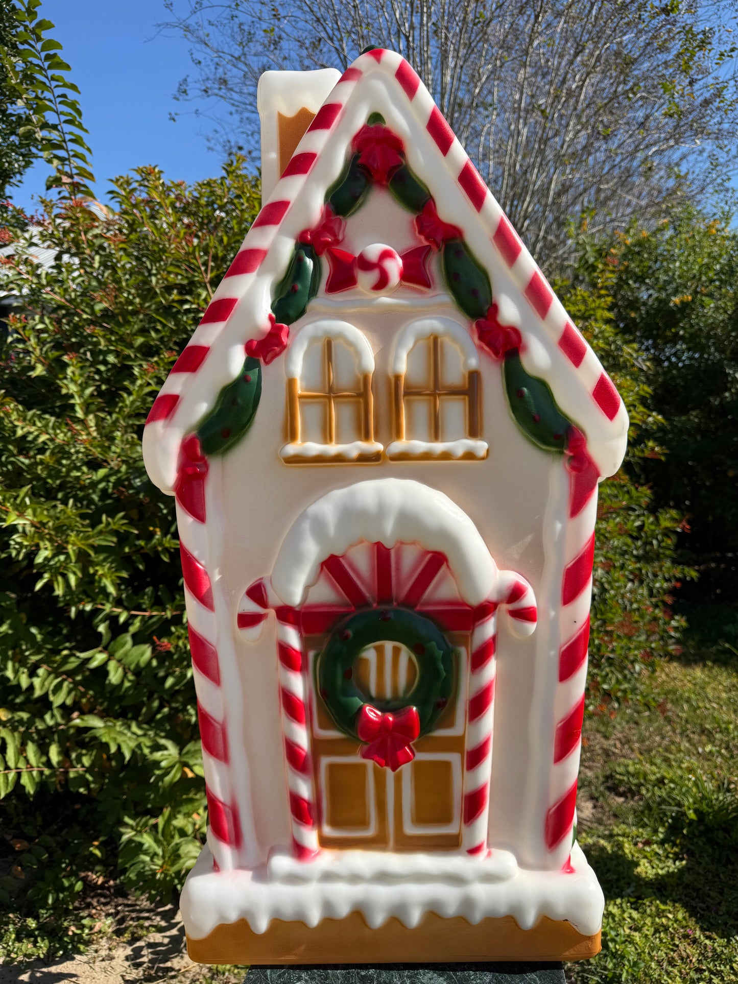 Christmas Blow Mold 36” Lighted Gingerbread House Home Holiday Decoration NEW