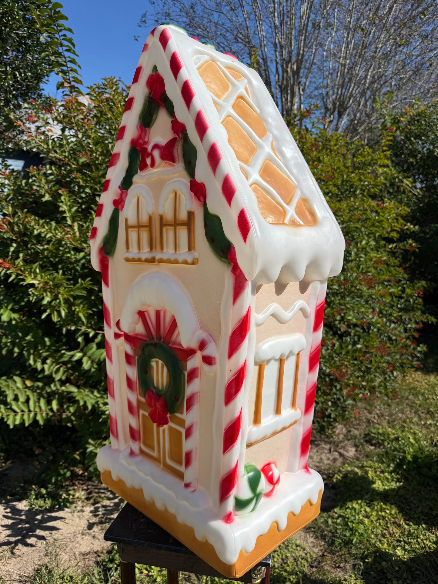 Christmas Blow Mold 36” Lighted Gingerbread House Home Holiday Decoration NEW