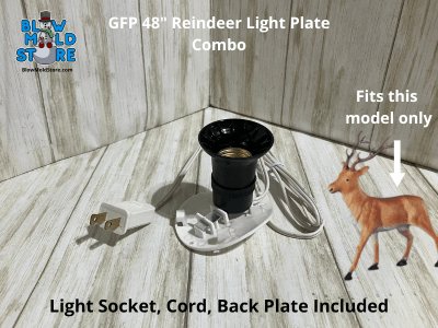 Factory General Foam (GFP) Reindeer Blow Mold Backplate & Cord - Blow Mold Store