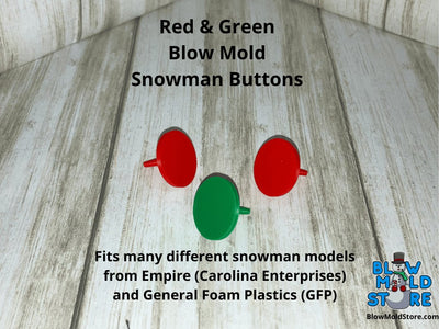 Red & Greern Replacement Buttons for Blow Mold Snowman - Blow Mold Store