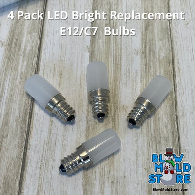 4 pack 1.5w Upgraded LED C7 Bulbs for Blow Mold Displays - Blow Mold Store
