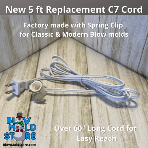5' Blow Mold C7 Cord with Mounting Clip (SPT-1) - Blow Mold Store