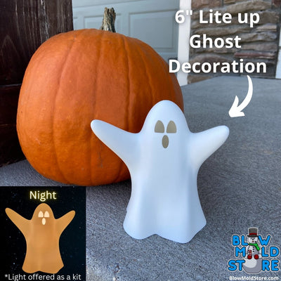 6" Light-Up Ghost Decoration - Blow Mold Store