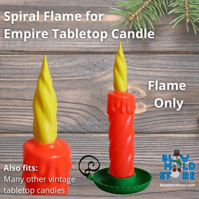 6" Spiral Replacement Candle Flame for 17" Blow Mold Tabletop Candle Empire - Blow Mold Store