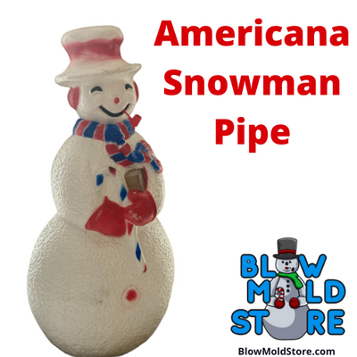 Red Snowman Pipe For Americana Union Snowman Blow Mold