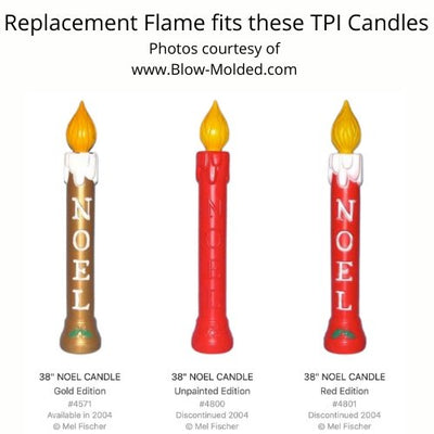 Candle Flame for TPI 38" and 36" Union Noel Candles - Blow Mold Store