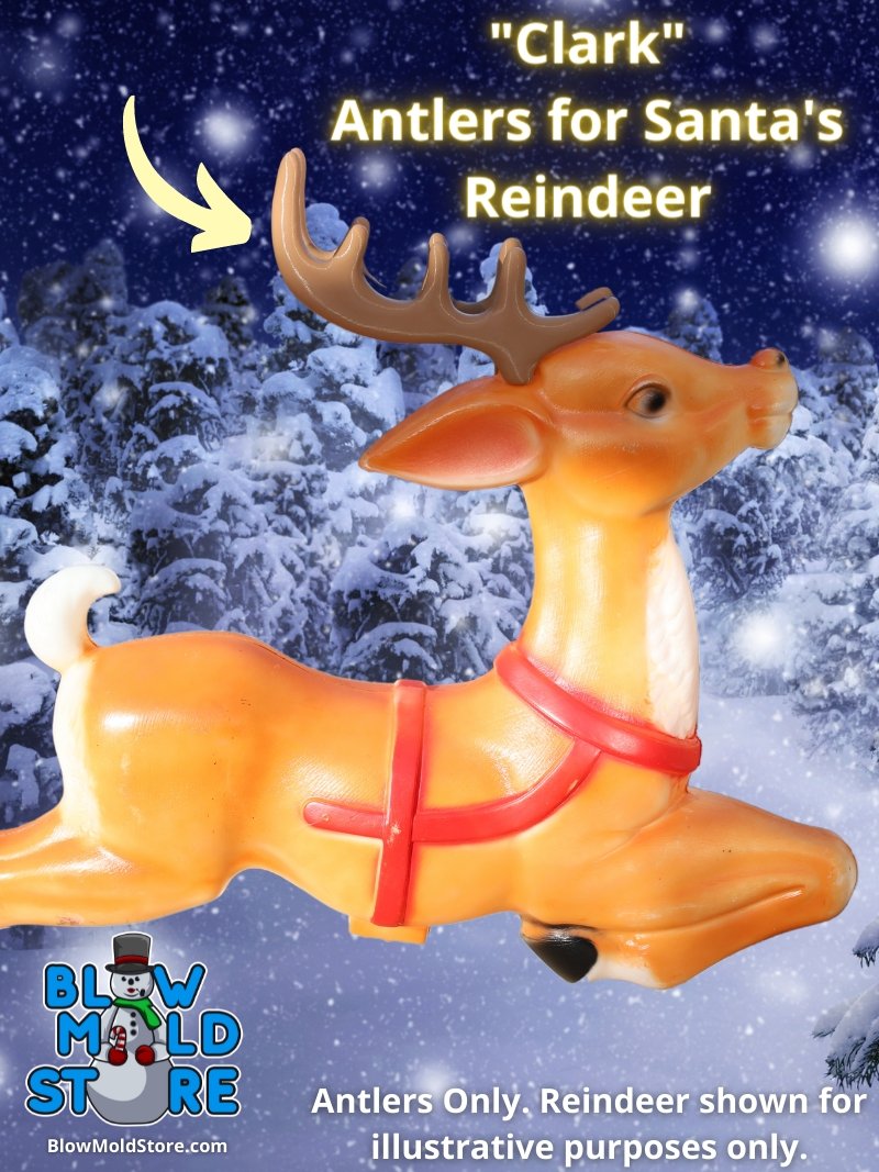 "Clark" Antlers for Santa's Reindeer and Giant Reindeer Blow Mold (General Foam & Empire) - Blow Mold Store