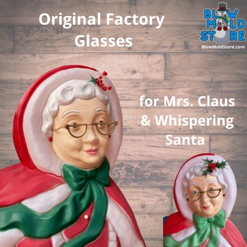 Factory Mrs Claus & Santa Blow Mold Glasses Santa's Best & General Foam - Blow Mold Store