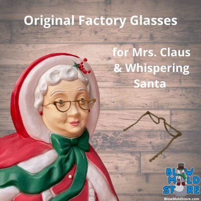 Factory Mrs Claus & Santa Blow Mold Glasses Santa's Best & General Foam - Blow Mold Store