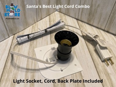 Light Socket, Cord, & Light Plate Combo for Santa's Best Blow Molds - Blow Mold Store