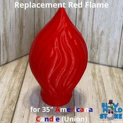 Original Style Red Candle Flame for Union Americana Patriotic Blow Mold Candle - Blow Mold Store