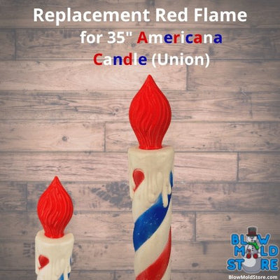 Original Style Red Candle Flame for Union Americana Patriotic Blow Mold Candle - Blow Mold Store