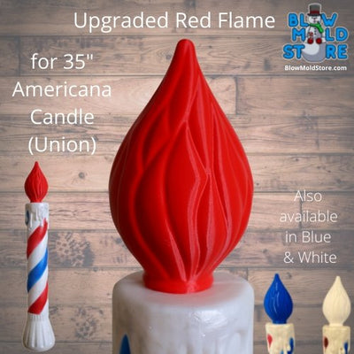 Red Candle Flame for Union Americana Patriotic Blow Mold Candle - Blow Mold Store