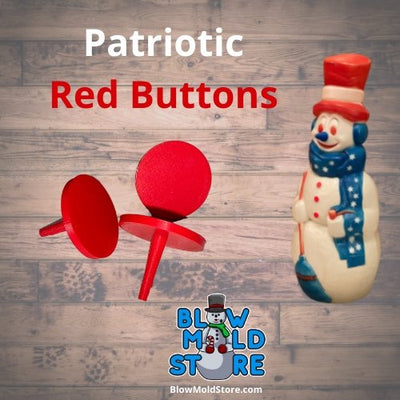Red Replacement Blow Mold Buttons for Patriotic Snowman Blowmold - Blow Mold Store