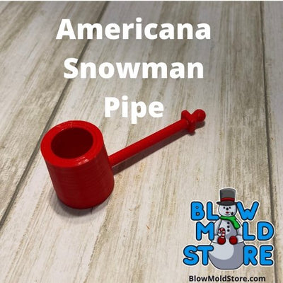 Red Snowman Pipe For Americana Union Snowman Blow Mold - Blow Mold Store