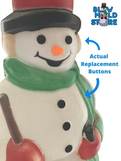 Replacement Blow Mold Snowman Eyes/Buttons for Snowman Blowmold - Blow Mold Store