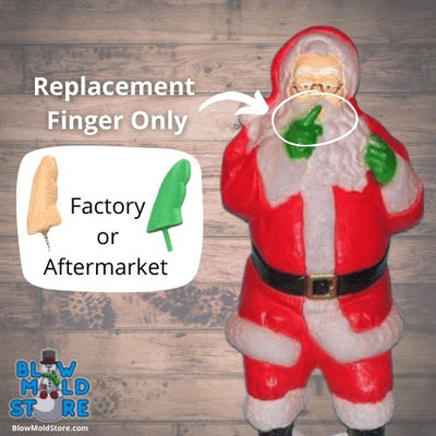 Replacement Finger for Whispering Santa Blow Mold, Santa's Best & General Foam - Blow Mold Store